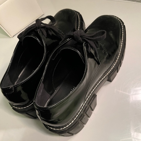 Steve Madden black platform loafers (like new) - Picture 3 of 4